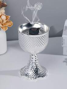 1 Peça/1 Conjunto Queimador de Incenso/Suporte de Incenso de Ferro Fundido Simples e Elegante. Com Tampa, Queimador de Aromaterapia, Decorações, Queimador de Bakhoor, Decoração para Casa.