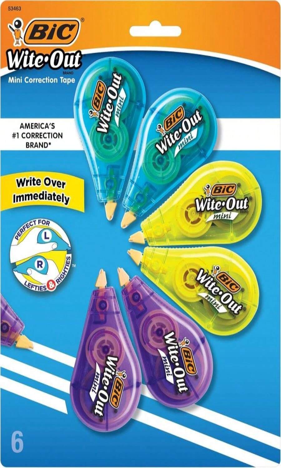 BIC Wite-Out(R) Correction Tape, Pack Of 4, BICWOTAPP418 - MiniTape,White - View 1