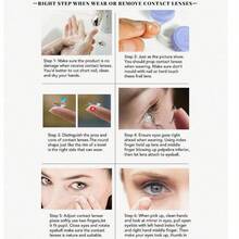 Un par de lentes de contacto de colores nuevos lentes de contacto delgados de 14.5 mm de diámetro grande desechables anuales con pinzas y clips colores aleatorios Halloween lentes de contacto color disfraz maquillaje fiesta temática accesorios - Multicolor - Ver 7