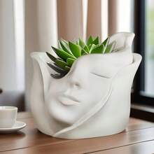 艺术脸硅胶模具 - 可重复使用的 DIY 蜡烛、树脂和多肉植物花盆套件 - 哥特式家居装饰、万圣节道具和黑暗学院创意礼物（博物馆品质雕塑设计