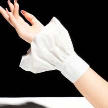 1 Pair Women's Fabric Flared Cuff Decorative False Sleeves, Suitable For Outings And Party Outfits Autumn Accessories - White-104 - View 5
