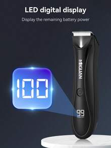 MIGUAN 男士电动剃须刀修剪器套装带USB充电座，数字显示设计，适用于头发、胡须和阴毛，节日礼物选择 - 彩色 - 查看 7