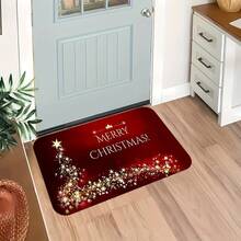 1pc Christmas Doormat, Bathroom Mat, Home Entrance Mat, Small Rug, Bedroom Carpet, Kitchen Mat, Entrance Mat, Non-Slip Carpet, Christmas Decor Doormat, Santa Claus Doormat, Christmas Theme Welcome Mat, Suitable For Indoor, Outdoor, Bathroom, Kitchen Entrance, Office Carpet Mat, Christmas Party Supplies, Holiday Party Decor, Gift For Friends And Family - Multicolor - View 8
