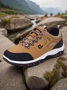 1 paire de chaussures de sport décontractées et respirantes pour homme, style compétition, chaussures de course décontractées et à la mode (motif de la tige, du talon et des sangles latérales aléatoire/asymétrique)