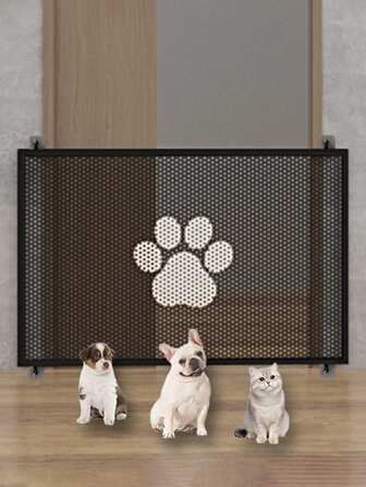 Freestanding Pet Divider Fence, Portable Folding Dog Barrier Net Enclosure