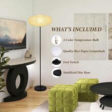 Paper Floor Lamp 58 Inch Tall Lantern Lamp For Living Room Japanese Rice Paper Lamp Beside Sofa With Warm And Soft Lighting For Bedroom Office - Modern - View 4