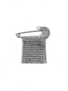 1pc Fashionable Korean Style Rhinestone Tassel Sweater Brooch Pin, Camouflage Bohemian Elegant Street Style Cardigan Shawl Clip Accessories Office Accessories Shirts Jacket Jewelry Christmas Halloween Clothes Pin Funny Cute Teacher Gifts Costume Accessories Bag Charms