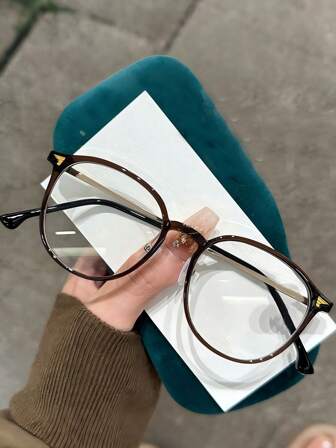 1 件复古百搭 Y2K 时尚简约镶嵌装饰眼镜，适合日常通勤、电脑使用、阅读、游戏，现代简约风格，独特、优雅、精致、永恒