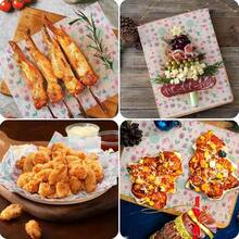 100 Peças Papel Impermeável para Embrulho de Alimentos com Estampa de Cervo de Natal, Papel de Forro Multiuso para Cestas de Alimentos, Adequado para Todas as Ocasiões como Hambúrgueres, Batatas Fritas e Sanduíches, Perfeito como Presente de Natal para Amigos e Família - Multicolorido - Visão 3