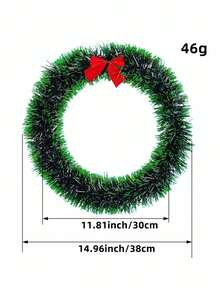 1 pieza Decoración de corona de Navidad, corona floral pequeña de 25cm/30cm para centro comercial, hotel, escaparate, entrada, decoración del hogar, decoraciones navideñas, decoración de habitación, decoraciones navideñas de invierno, regalos de Navidad, decoración navideña - Multicolor - Ver 10