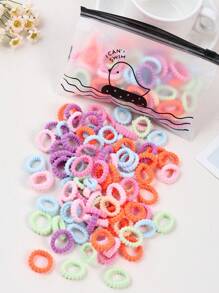 100 buc fete drăguț colorat 1 inch diametru cravate de păr, noi texturate frânghii de păr suport pentru coadă de cal accesorii de păr pentru uz zilnic