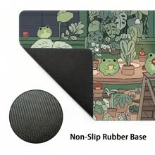 大型青蛙家族鼠标垫，游戏桌垫，大号键盘垫，可水洗，橡胶防滑底，缝边，礼品鼠标垫，桌面保护垫，学习桌垫，多种尺寸可选，电脑键盘垫，笔记本电脑垫，学习用品，返校游戏鼠标垫，办公桌配件，办公用品，办公桌配件，鼠标垫 - 小青蛙一家 - 查看 5