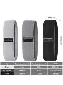 3 件优质健身阻力带，适用于锻炼、深蹲、腿部训练、健身、力量训练