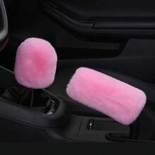 Coprivolante in morbido pile antighiaccio e caldo, adatto per volante da 15 pollici, coprifreno a mano, coprileva cambio, accessori per interni auto a trasmissione manuale, unisex per l'inverno