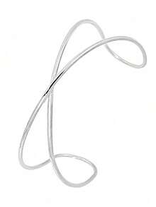 6件套简约时尚复古硬币街头风度假休闲金属水滴交叉可调节臂环手镯，适合派对、送礼、日常佩戴 - 銀色 - 查看 4