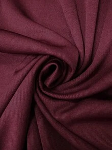 Casual 2 Pieces Set: Loose Long Sleeve Blouse & Wide Leg Pants, Versatile, New Spring/Summer/Autumn - Burgundy - View 3