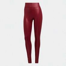 Adidas Stella Women's Shiny High Waist Tight Fit Workout Leggings HG6878 - Christian Red - View 1