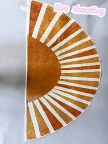 1 件明亮柔软的半圆形太阳形防滑垫，适用于卧室和客厅装饰地毯、厨房吸水门垫、卧室装饰、房间装饰、小地毯、毯子、户外垫、花园垫、客厅地毯 - 彩色 - 查看 6