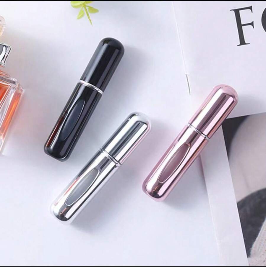 5ml Refillable Travel Perfume Atomizer Spray Bottle, Portable Bottom Filling Perfume Bottle - Bright Black - View 1