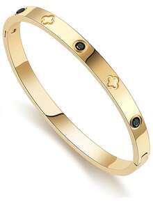 1 件时尚奢华不锈钢锆石女士手链，适合派对、聚会和日常佩戴