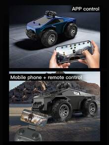 带摄像头的漂移遥控玩具车，480p摄像头，实时图像传输，APP控制，带灯，2.4G遥控器，适合男孩女孩，万圣节，圣诞节礼物 - 彩色 - 查看 4