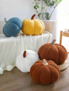 Pumpkin Pillow, Soft And Adorable Halloween Pumpkin Decorative Pillow, Perfect For Adding A Festive Touch To Your Home Decor. Ideal For Use In Bedrooms Or On Sofa Cushions, This Pumpkin Pillow Makes A Great Halloween Gift For Family And Friends - Brown - View 5