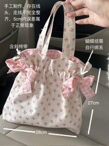 Women Shoulder Bags - 粉碎花斜背小包 - 查看 8