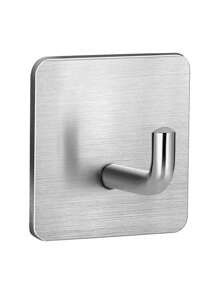 重型防水淋浴挂钩，用于悬挂丝瓜络、毛巾、衣服、浴室浴袍，可拆卸粘性墙壁、门钩，不锈钢黑色粘钩 4 件 - 黑色 - 查看 4