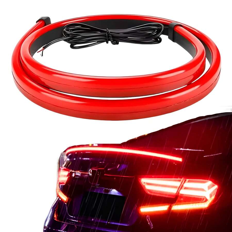 Tira Led Luz Stop Freno Auto Decorativa Universal Tuning Rojo Carmesí Brillante  Vmingo Mexico