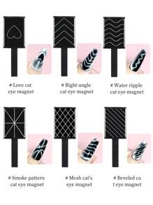 12pcs/Set Multi-Functional Strong Magnetic Stick Set, Suitable For Cat Eye Gel Nail Polish, Magnetic Tools, Magnetic Pen, Nail Art Design, Glitter Effect, Magic Nail Art Tools - Multicolor - View 7
