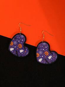 1 对 2D 亚克力万圣节耳环，彩虹魔法鬼南瓜杯亚克力耳环，万圣节耳环配件