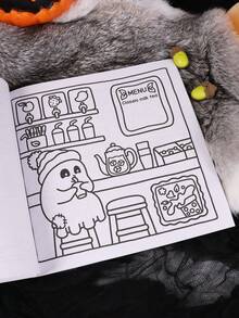 Spooky Vibes: Coloring Book For Adults And Teens, Featuring Cute Spooky Characters And Hygge Scenes, Designed For Relaxation And Stress Relief, Perfect Gift For Halloween, Christmas, Birthday!,For School Supplies,Back To School