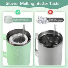 Bandeja para Cubitos de Hielo Compatible con  Cup 2025,Moldes de Silicona para Cubitos de Hielo con Tapa para Hacer 3 Cubos de Hielocilíndricos Huecos, Bebida de Hielo, Zumo, Whisky, Cóctel. - 4 - Ver 6