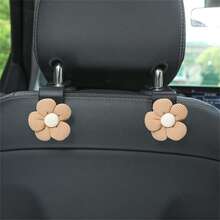 AD 2pcs Durable Floral Cartoon Style Multi-Function Car Seat Back Hooks, Hanging Storage Organizer Car Accessories