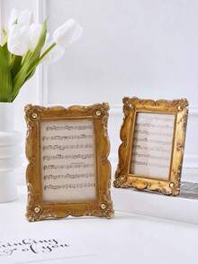 1 Piece European Antique Gold Lace Oval Picture Frame For Photo Display Home Decoration - Multicolor - View 3