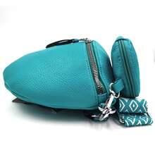 Stylish Waist Bag With An Additional Pouch And Adjustable Strap - Mint Green - View 5