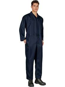 1pc   Coveralls For Men Work Navy Blue Adult Jumpsuit Coveralls Halloween Costume - Màu xanh hải quân - Xem 1