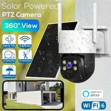 5G Outdoor Solar-Powered Security Camera, 4MP High-Definition Picture Resolution, Powered By USB Or Solar Panel, 350° Horizontal Rotation And Vertical Pitch Angle, Human Infrared Detection Function, Color Night Vision Function, Wireless Monitoring IP Camera, Suitable For Home Security, Outdoor Farms And Remote Monitoring. - Multicolor - View 3