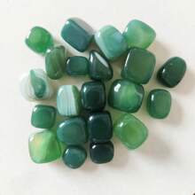 QYDCX 绿玛瑙滚石，适用于仙人掌和多肉植物的花坛、花瓶填充物、景观底部装饰 - 綠瑪瑙 - 查看 4