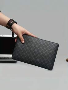 男士手提包，时尚信封包，男士手提包，男士手拿包，可容纳手机、平板电脑、车钥匙和其他杂物。内部设有银行卡和购物卡卡槽，简约时尚。 - 彩色 - 查看 2