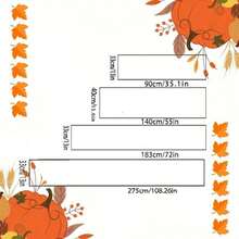 1 bucată de steag de masă cu model de dovleac de Halloween, fabricat din fibră de poliester tricotată de 72 inch, folosit pentru mese de sărbători, decorațiuni de bucătărie acasă, petreceri și cadouri