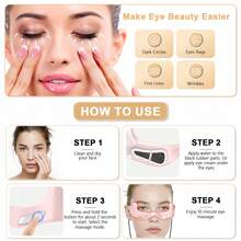 COSYGLOW Under Eyes Red Light Therapy Massager Glasses, Microcurrent Eye Face Red Light Beauty Device, 4D Wrap Around  Eyes Massager Used For Removing Eye Wrinkles, Eye Bags, Fine Lines,Dark Circles,Pink