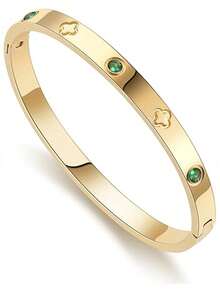 1 件时尚奢华不锈钢锆石女士手链，适合派对、聚会和日常佩戴