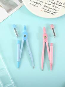 1pc Multifunctional Compass Set Geometry Tool, Used For Students And Professionals' Drawing Measurement And School Supplies, Painting, Architecture, Engineer Supplies, School Supplies, Back To School, Gifts (Pink, Blue, Yellow)