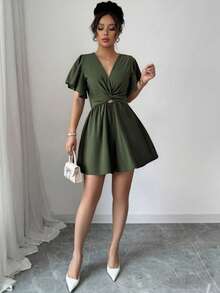 Women Jumpsuits - Army Green - View 4