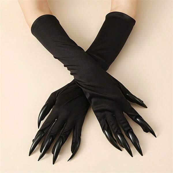 2 Colors Available - Unique Cool Punk Long Nail Wizard Gloves For Halloween Christmas Cosplay Photography Props