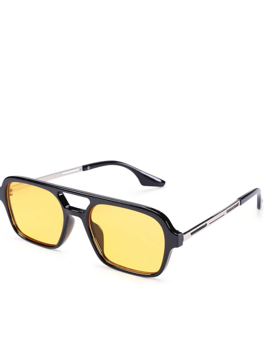 Colored Lens Glasses. New Model Sunglasses, 100% UV Protection. - 黃色 - 查看 1