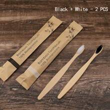 Bamboo Toothbrush - Ultra Soft Bristles Suitable For Sensitive Teeth & Gums, Wooden Handle For Deep Oral Cleaning At Home - Khaki - View 16