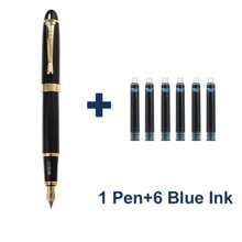 高品质经典黑色钢笔 - 顺滑墨水 - 0.05 毫米/专业人士的理想选择/复古风格黑色墨水笔 - 不锈钢笔尖，适合书法、学生练习、商务签名日常使用/圣诞礼物笔/可更换墨盒，适用于学校用品，返校