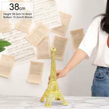 1pc Vintage Bronze Paris Eiffel Tower Model, High-Quality Zinc Alloy Material, Metal Crafts Home/Office Decor, Gift